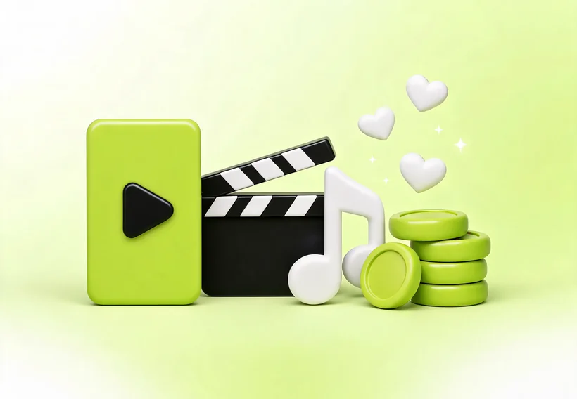 Ilustrație pentru serviciul Promovare TikTok